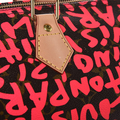 Louis Vuitton Monogram Graffiti Speedy 30 Fuchsia 9 of 10