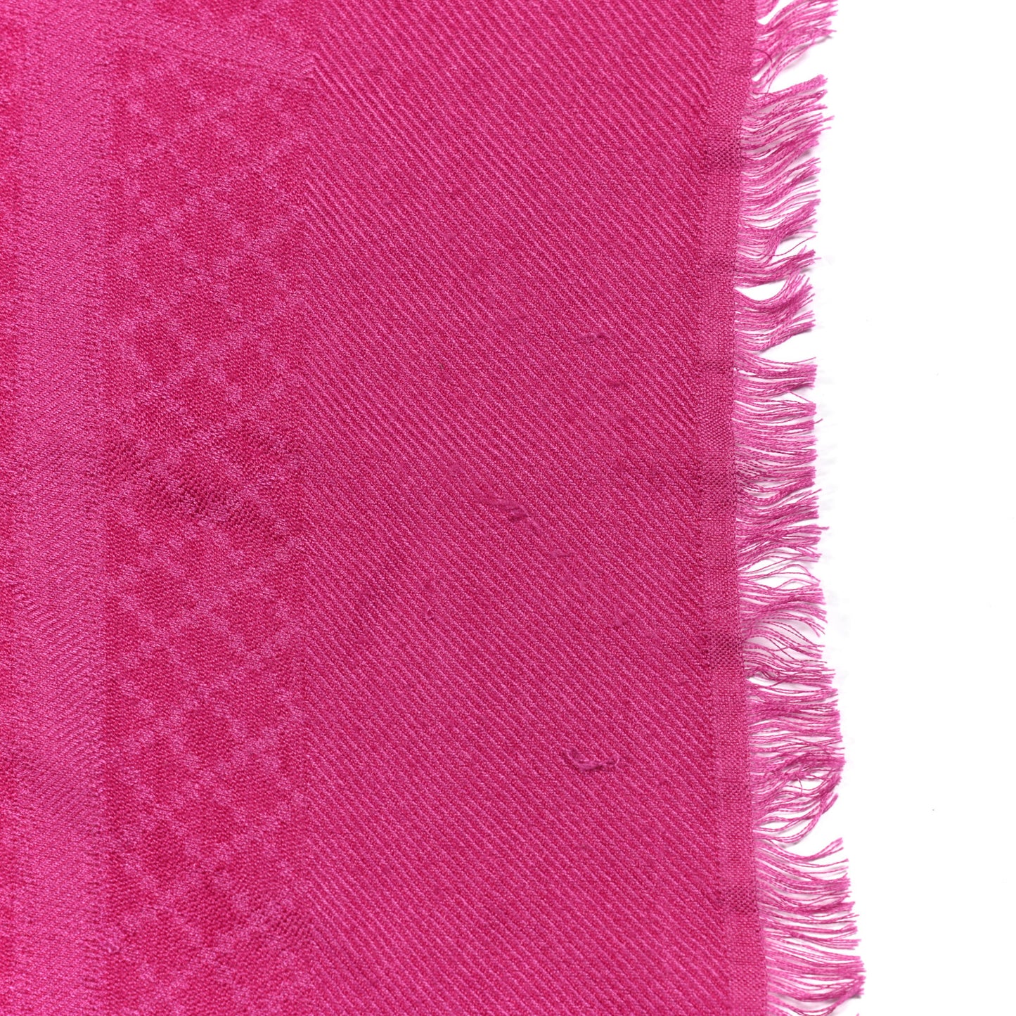 Wool Silk Diamante Fringe Shawl Fuchsia