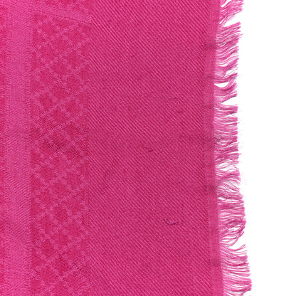 Gucci Wool Silk Diamante Fringe Shawl Fuchsia 6 of 6