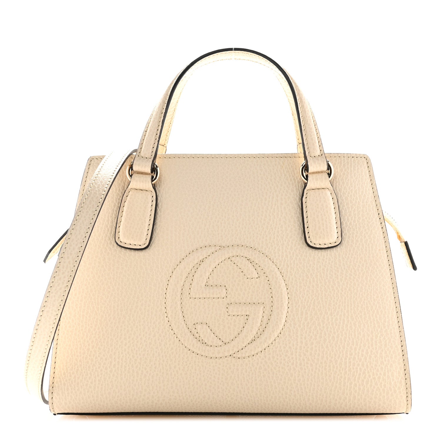 Gucci Dollar Calfskin Medium Soho Top Handle Satchel Ivoire 1 of 10