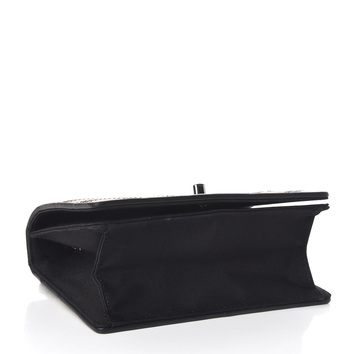 Lambskin Chevron Quilted Small Couture Flap Black Gold