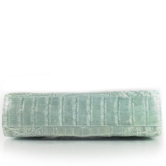 Nancy Gonzalez Crocodile Flap Clutch Seafoam 5 of 8