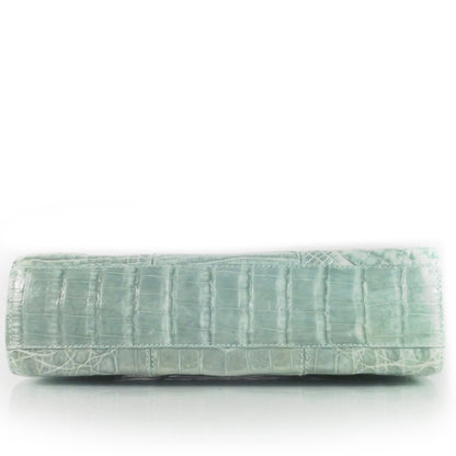 Nancy Gonzalez Crocodile Flap Clutch Seafoam 5 of 8