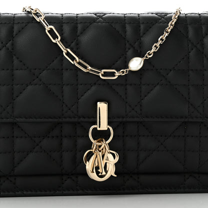 Christian Dior Lambskin Cannage Miss Dior Chain Pouch Black 8 of 11