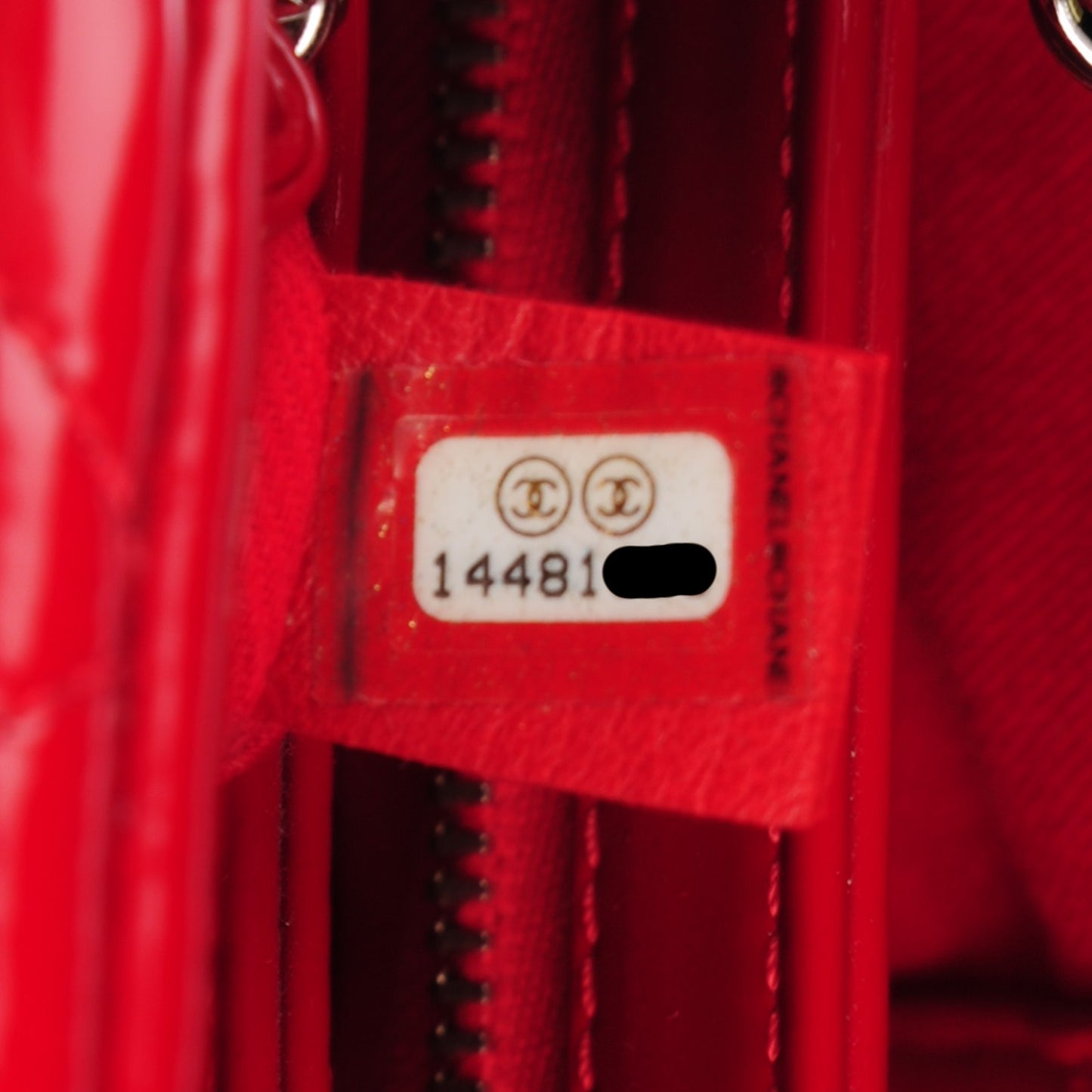 Patent Quilted Small Just Mademoiselle Bowling Bag Red