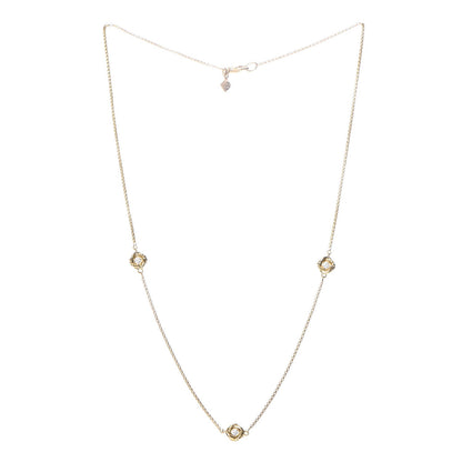 David Yurman 18K Yellow Gold Diamond Infinity Necklace 3 of 11