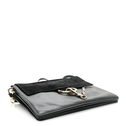Chloe Suede Calfskin Medium Faye Shoulder Bag Black 4 of 14