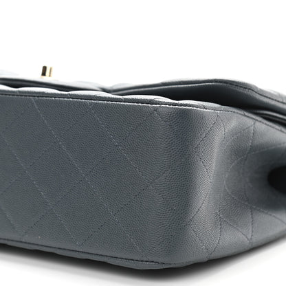 Chanel Caviar Quilted Jumbo Double Flap Grey 10 of 11