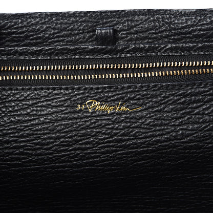 3.1 Phillip Lim 3.1 Textured Calfskin Medium Pashli Satchel Black 5 of 11