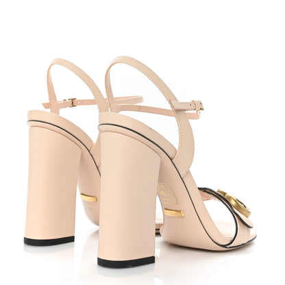 Gucci Lifford Calfskin GG Marmont Ankle Wrap 105mm Sandals 38.5 Skin Rose 4 of 8