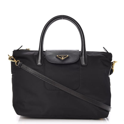Prada Saffiano Tessuto Nylon Tote Nero Black 1 of 9