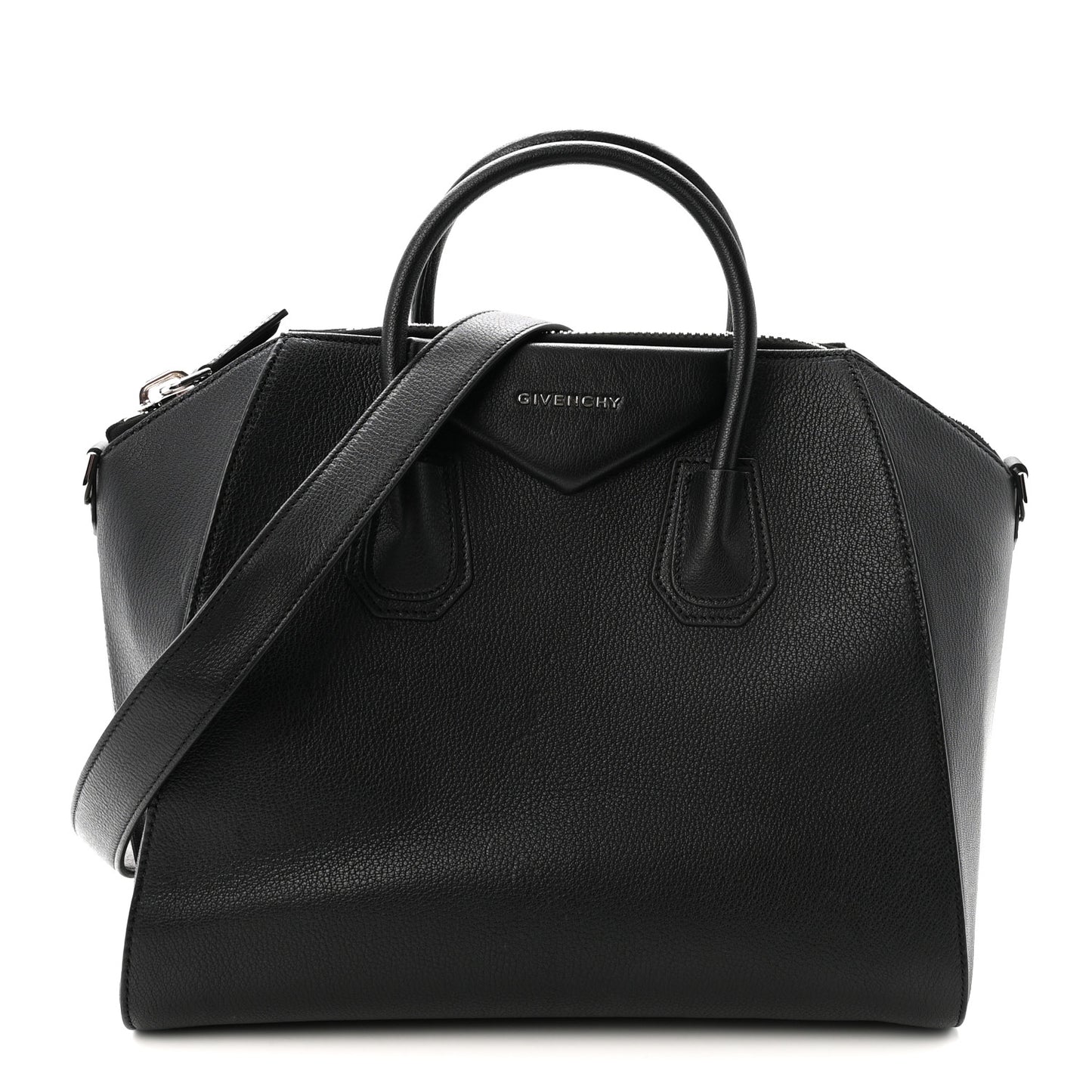 Sugar Goatskin Medium Antigona Black