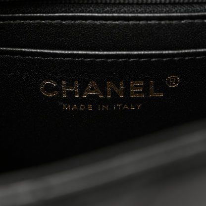 Chanel Lambskin Quilted Mini Top Handle Rectangular Flap Black 6 of 10