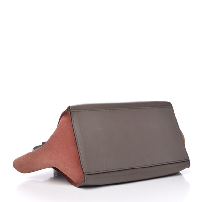 Celine Smooth Calfskin Suede Medium Tri-Color Trapeze Terracotta 4 of 8