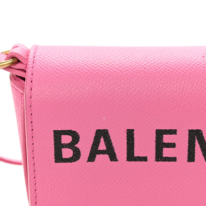 Balenciaga Signature Grained Calfskin Logo Print Ville Day Bag XS Rose Bubblegum Black 14 of 14
