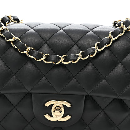 Chanel Lambskin Quilted Mini Rectangular Flap Black 8 of 11
