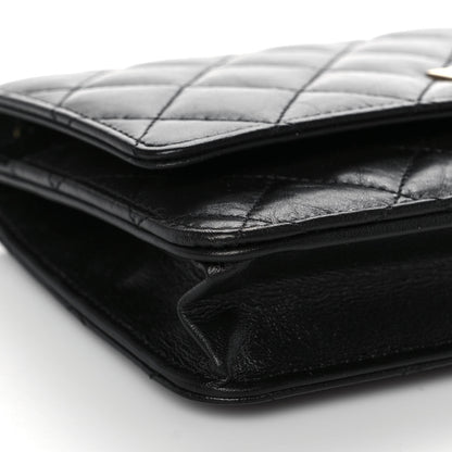 Chanel Aged Calfskin Quilted Reissue Wallet On Chain WOC Black 9 of 11