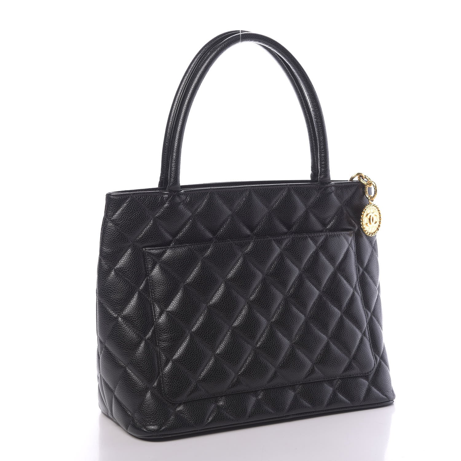 Chanel Caviar Quilted Medallion Tote Black 3 of 12