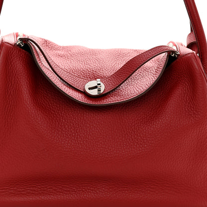Hermes Taurillon Clemence Lindy 34 Rouge Vif 8 of 10