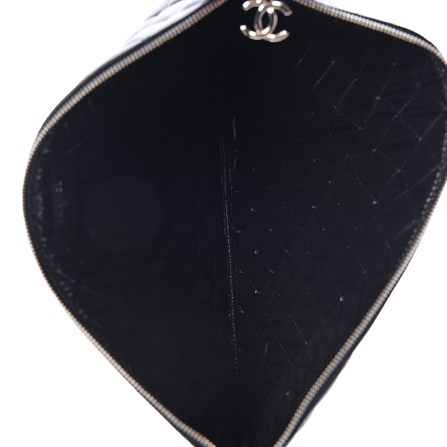 Chanel Lambskin Bi Quilted Large Cosmetic Case Black 5 of 8