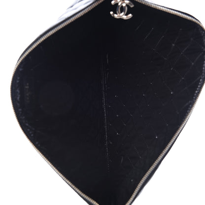 Chanel Lambskin Bi Quilted Large Cosmetic Case Black 5 of 8
