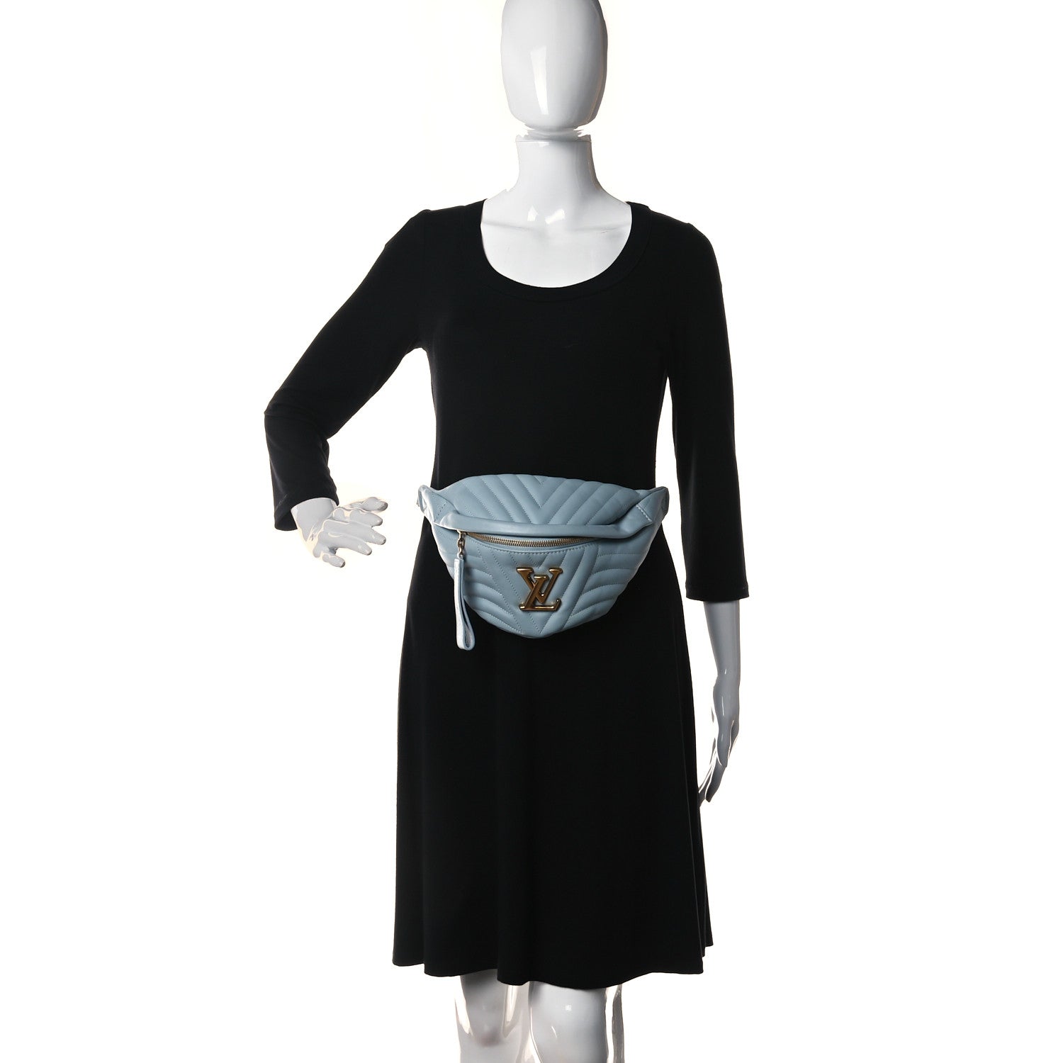 Louis Vuitton Calfskin New Wave Bumbag Porcelain Blue 2 of 9