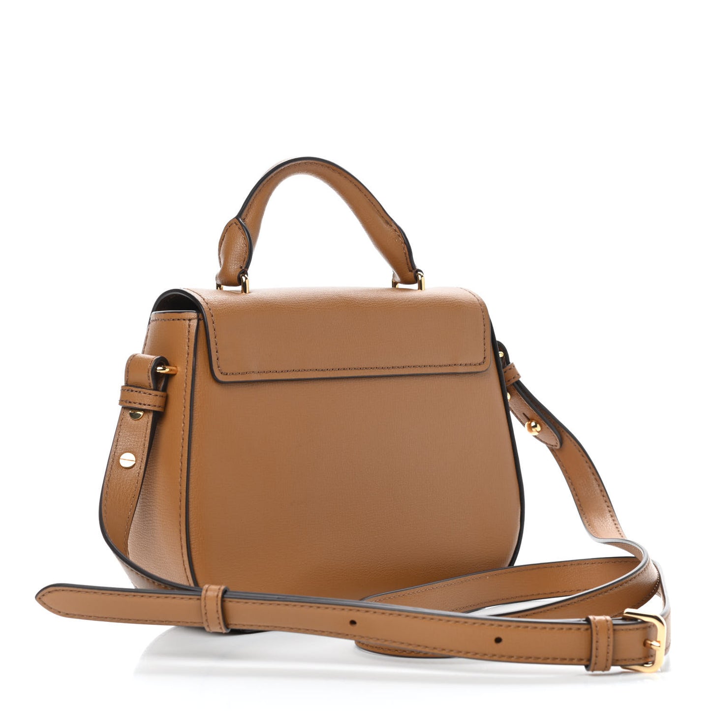 Calfskin Mini Rider Top Handle Brown