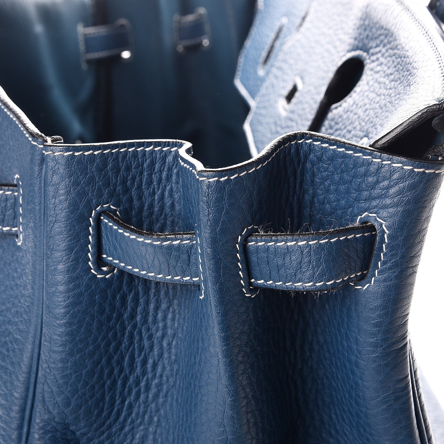 Hermes Taurillon Clemence Birkin 40 Bleu Thalassa 19 of 31