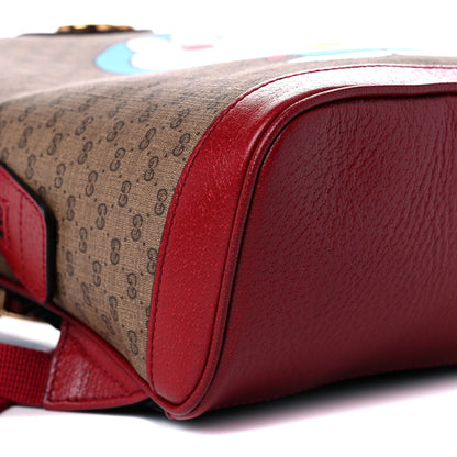 Gucci X DORAEMON Mini Vintage GG Supreme Monogram Small Dome Backpack Beige Cherry Red 9 of 10