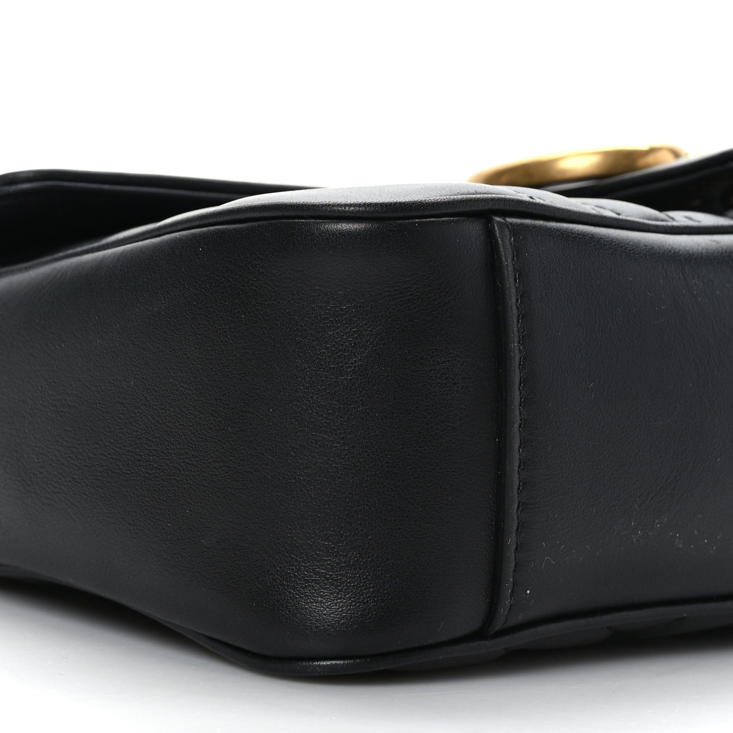 Calfskin Matelasse Small GG Marmont Shoulder Bag Black