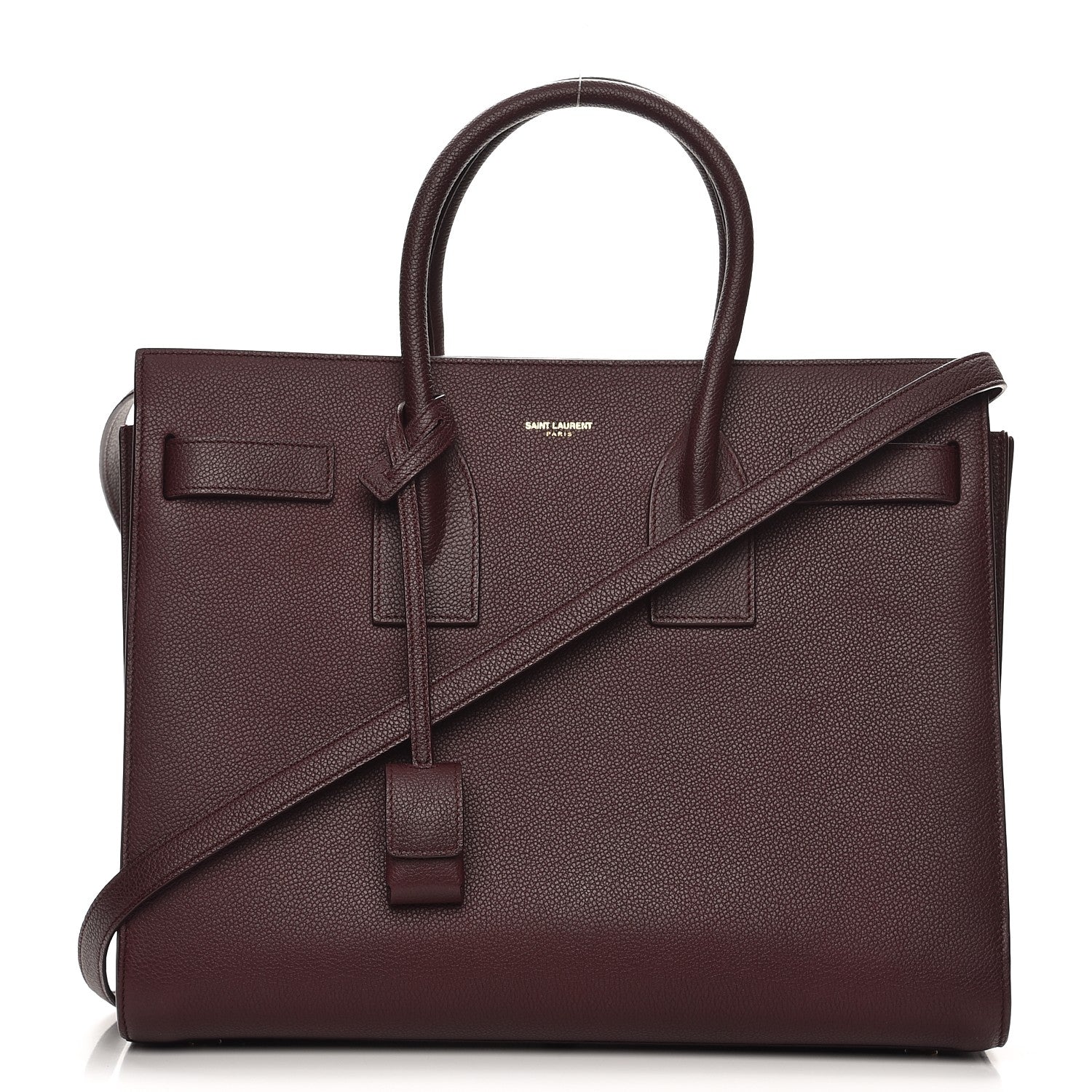 Saint Laurent Grained Calfskin Small Classic Sac De Jour Amaranto 1 of 11