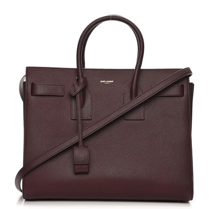 Saint Laurent Grained Calfskin Small Classic Sac De Jour Amaranto 1 of 11