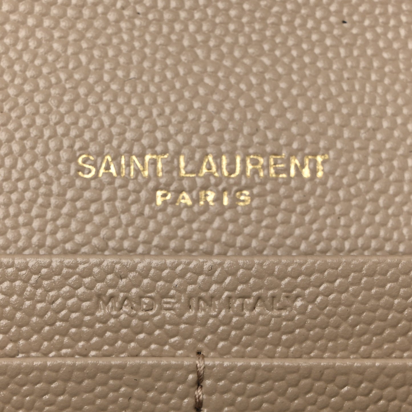 Grain De Poudre Mixed Matelasse Triquilt Monogram Chain Wallet Dark Beige