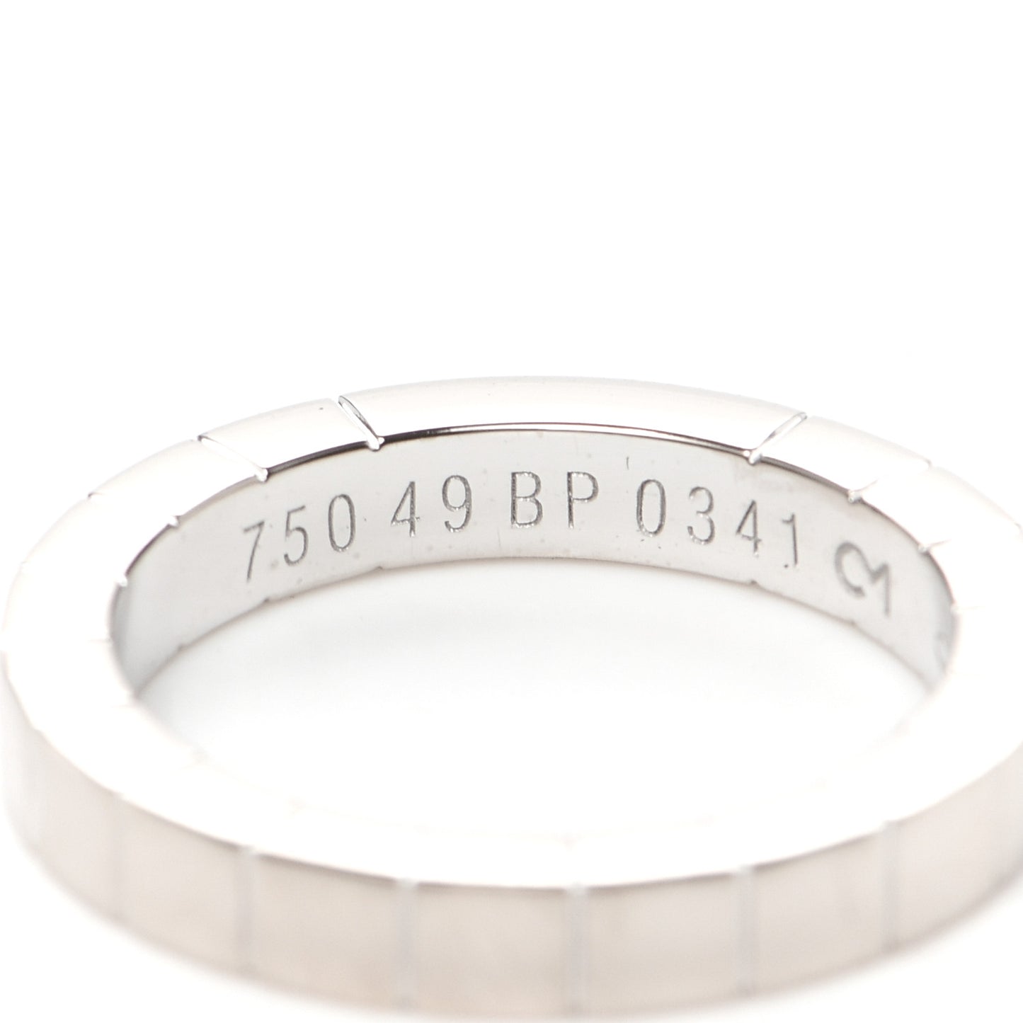 18K White Gold Lanieres Ring 49 4.75