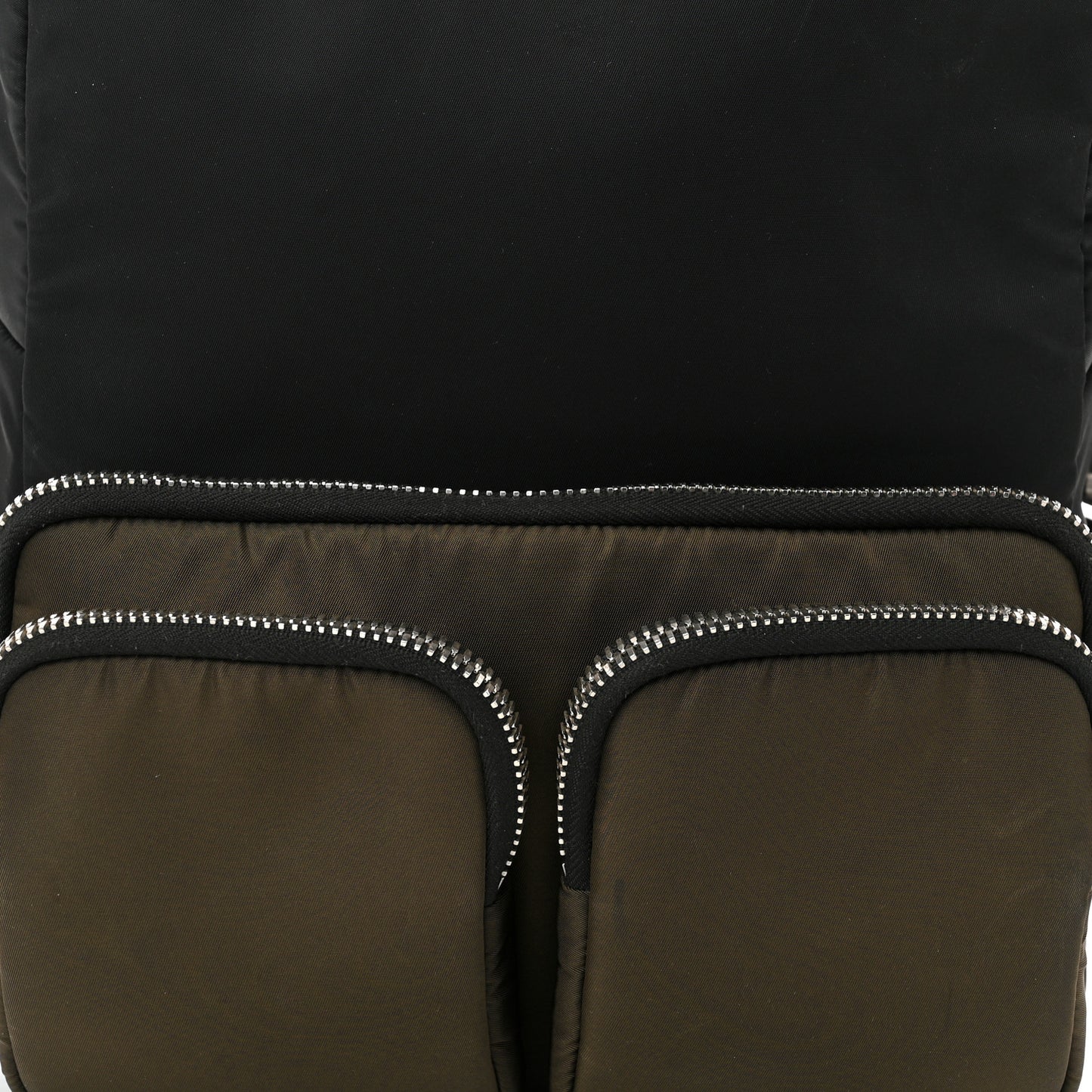 Technical Nylon Harness Pocket Backpack Black Green