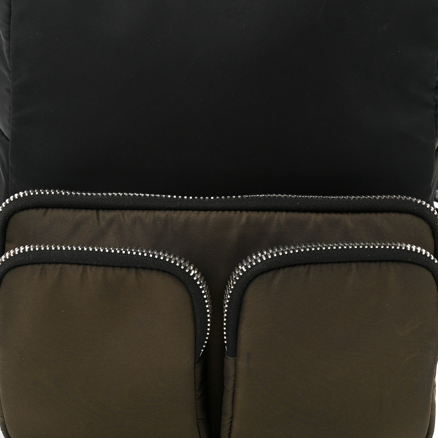 Prada Technical Nylon Harness Pocket Backpack Black Green 9 of 11