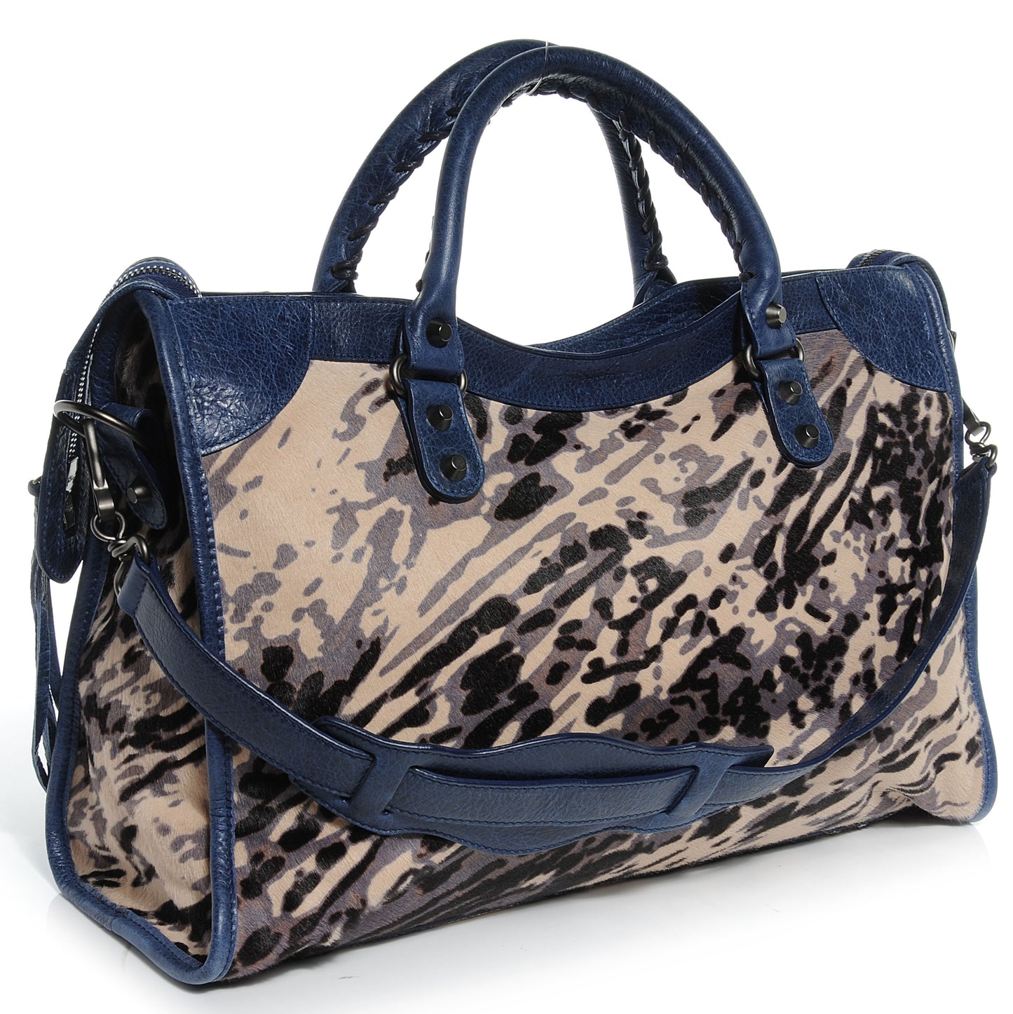 Pony Hair Leopard City Bleu Roi