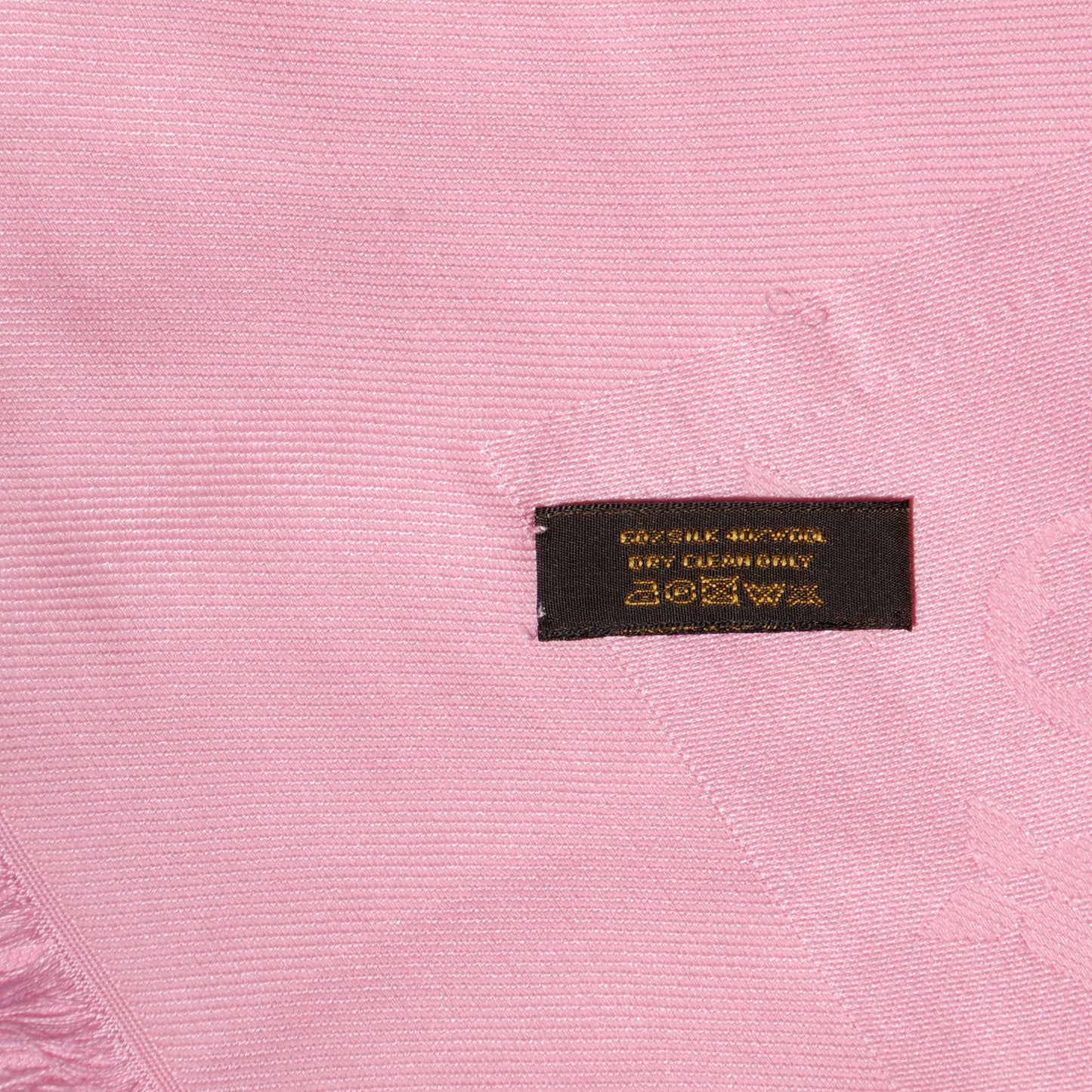 Wool Silk Monogram Shawl Rose Petale