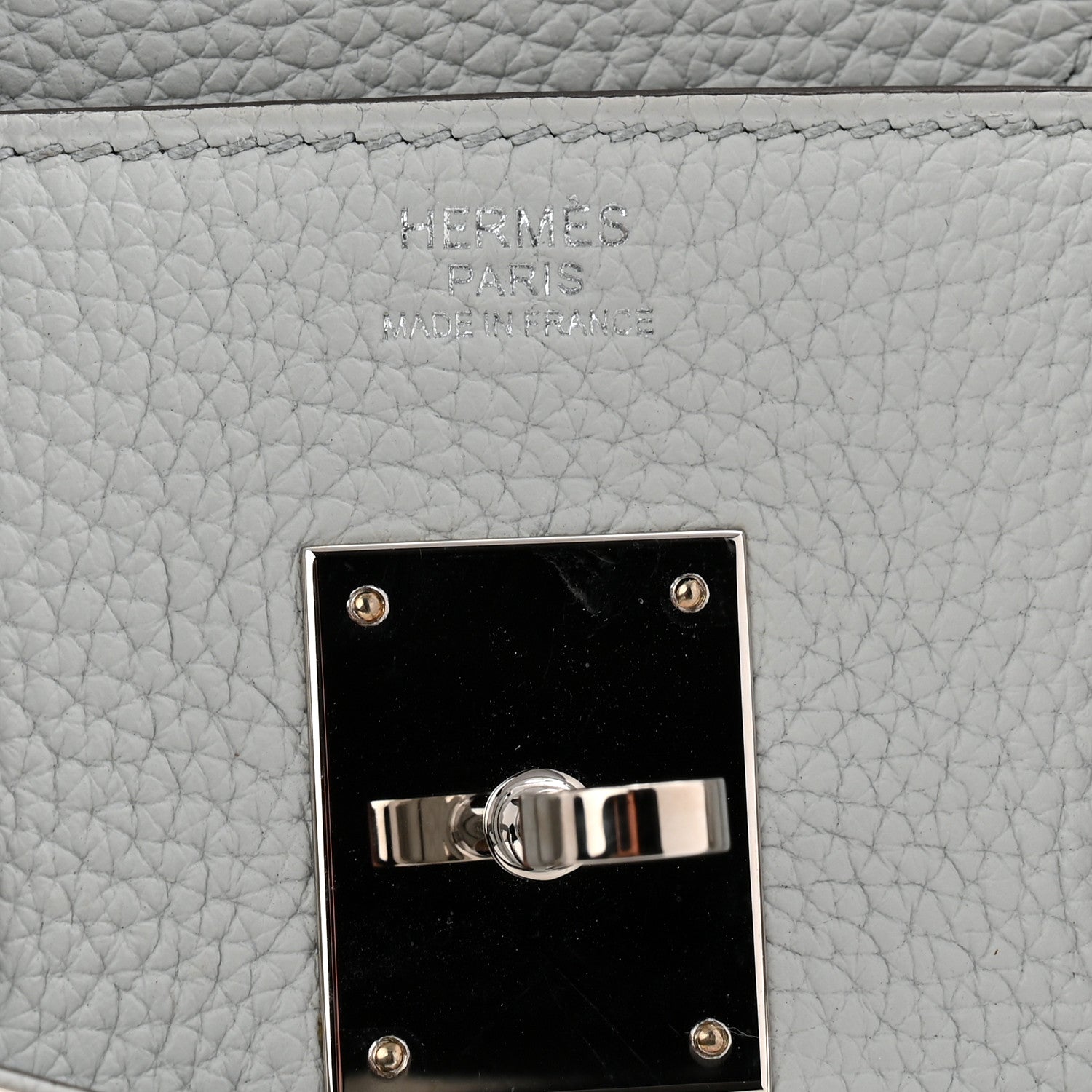 Hermes Taurillon Clemence Birkin 30 Bleu Pale 6 of 11