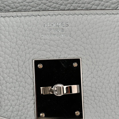 Hermes Taurillon Clemence Birkin 30 Bleu Pale 6 of 11
