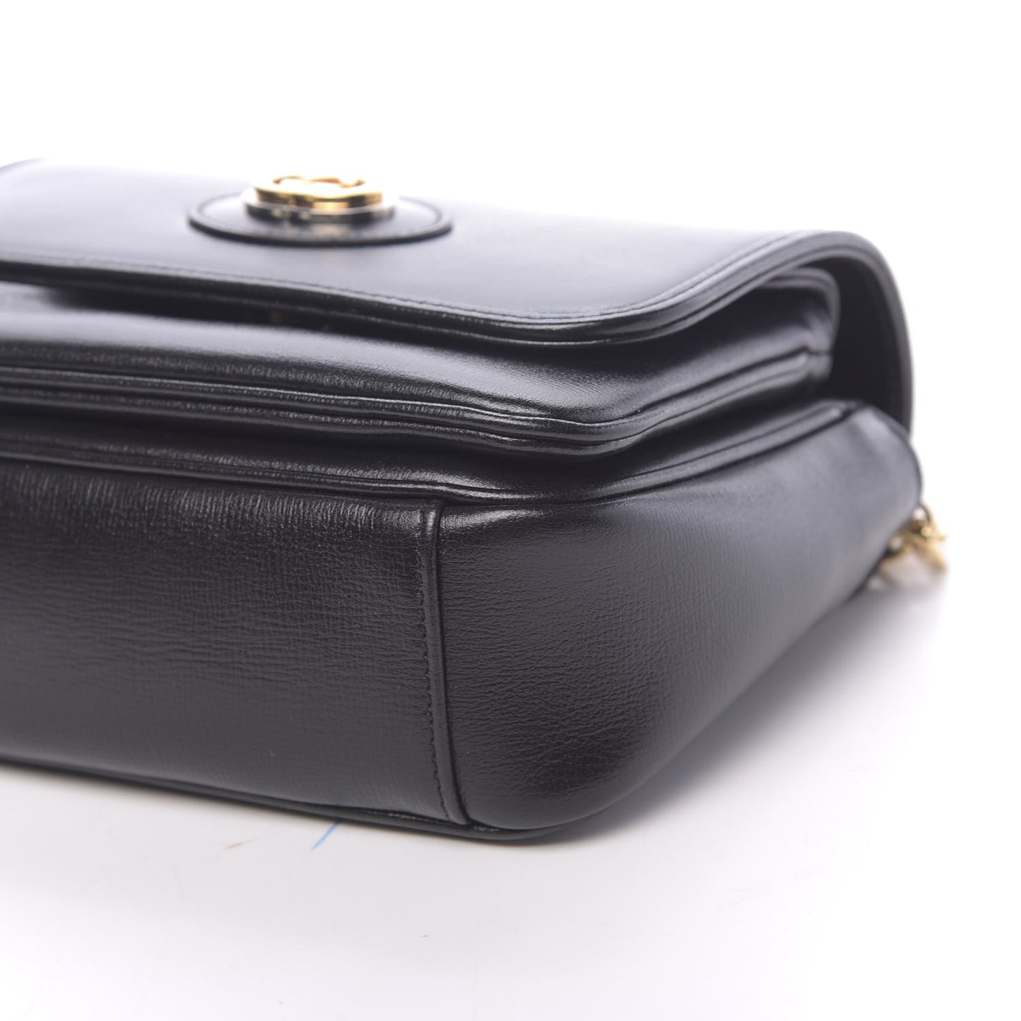 Azalea Calfskin Mini Marina Chain Shoulder Bag Black