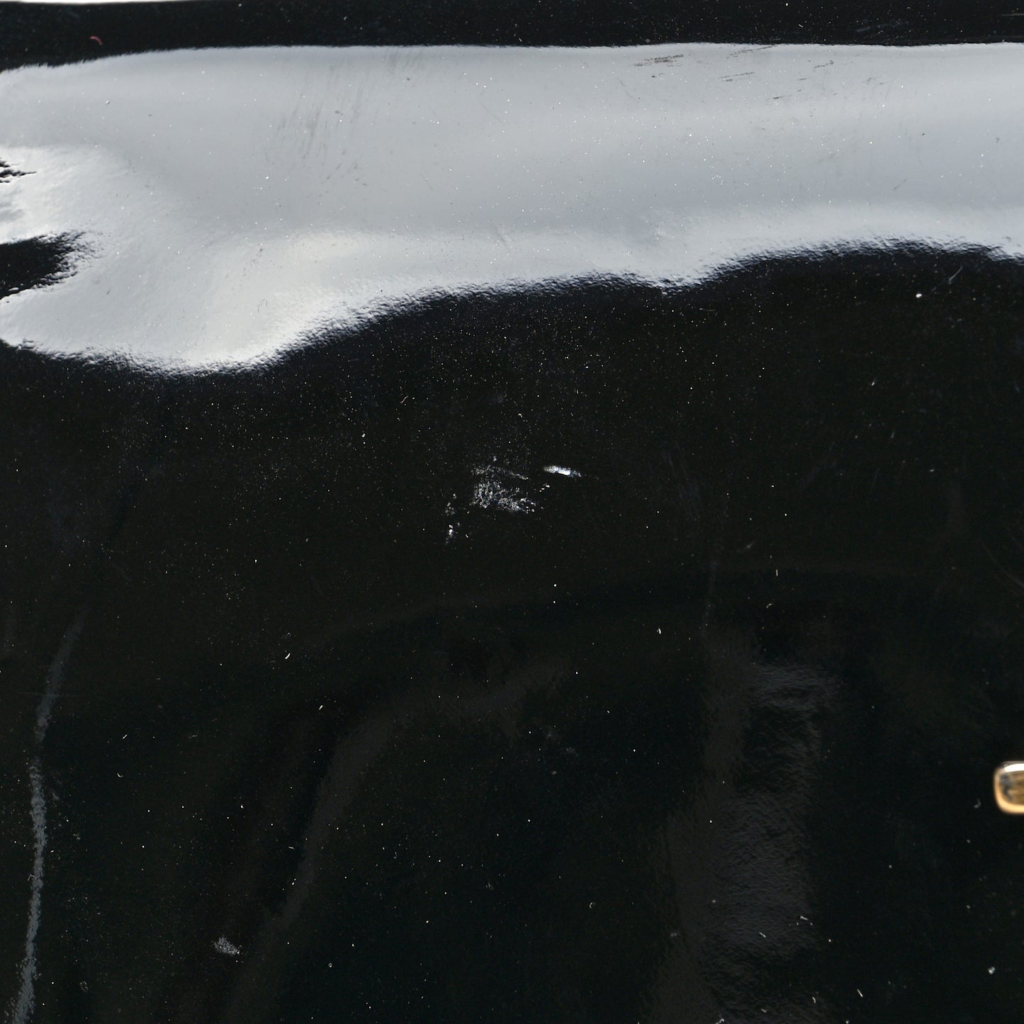 Patent Louise Clutch Black