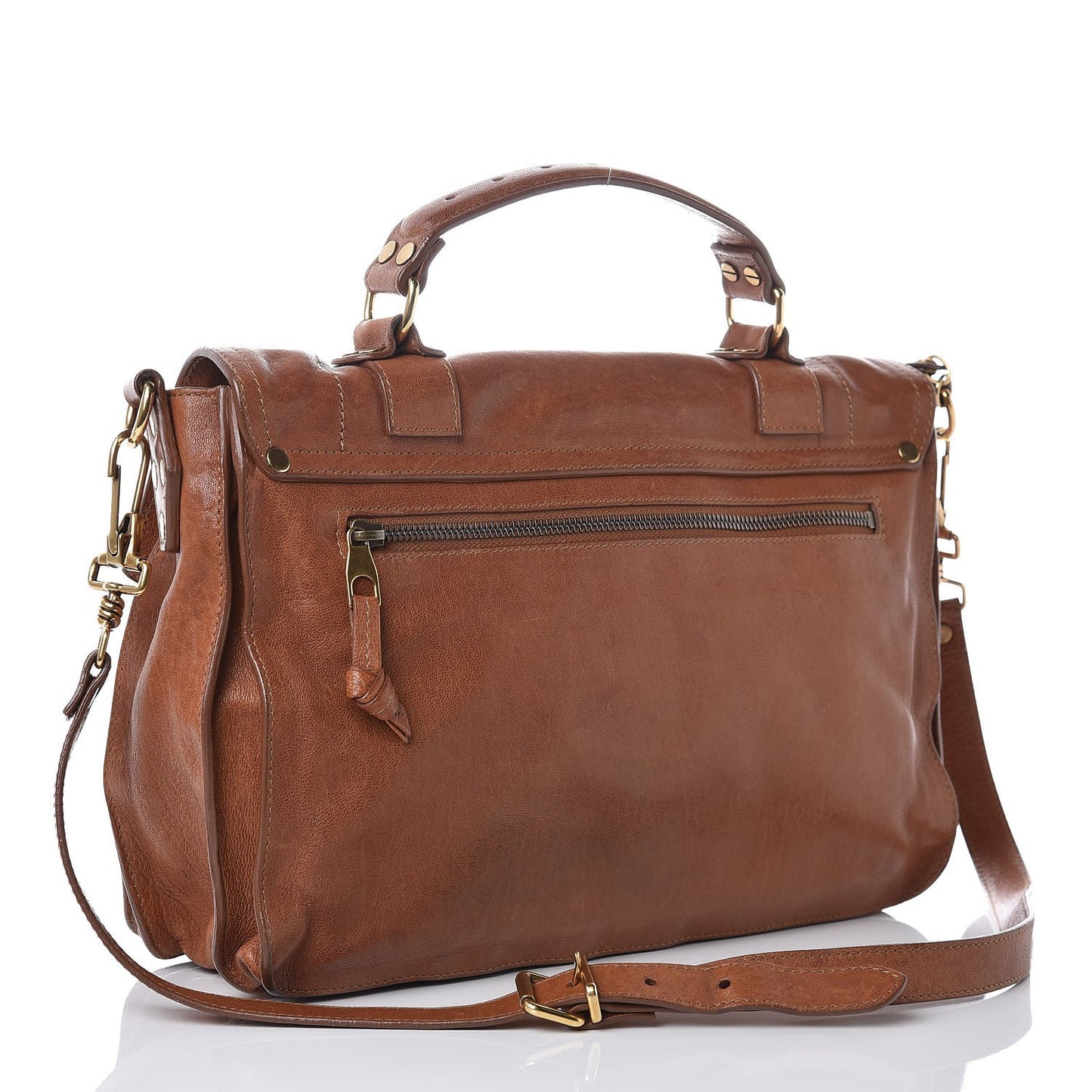 Lambskin Medium PS1 Satchel Saddle