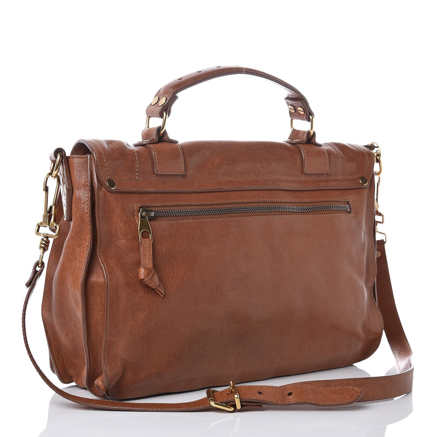 Proenza Schouler Lambskin Medium PS1 Satchel Saddle 3 of 7