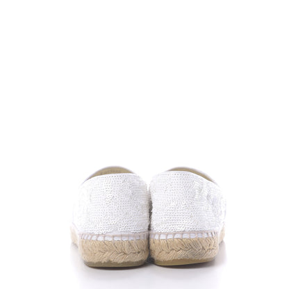 Chanel Patent Sequin CC Espadrilles 42 White 5 of 12