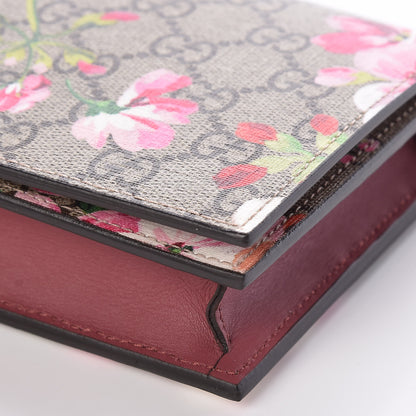 Gucci GG Supreme Monogram Blooms Chain Wallet Beige Multicolor Dry Rose 8 of 9