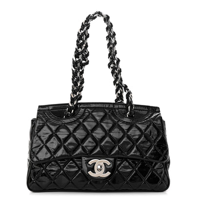 Chanel Patent Quilted Day Glo Flap Bag Black 1 of 11
