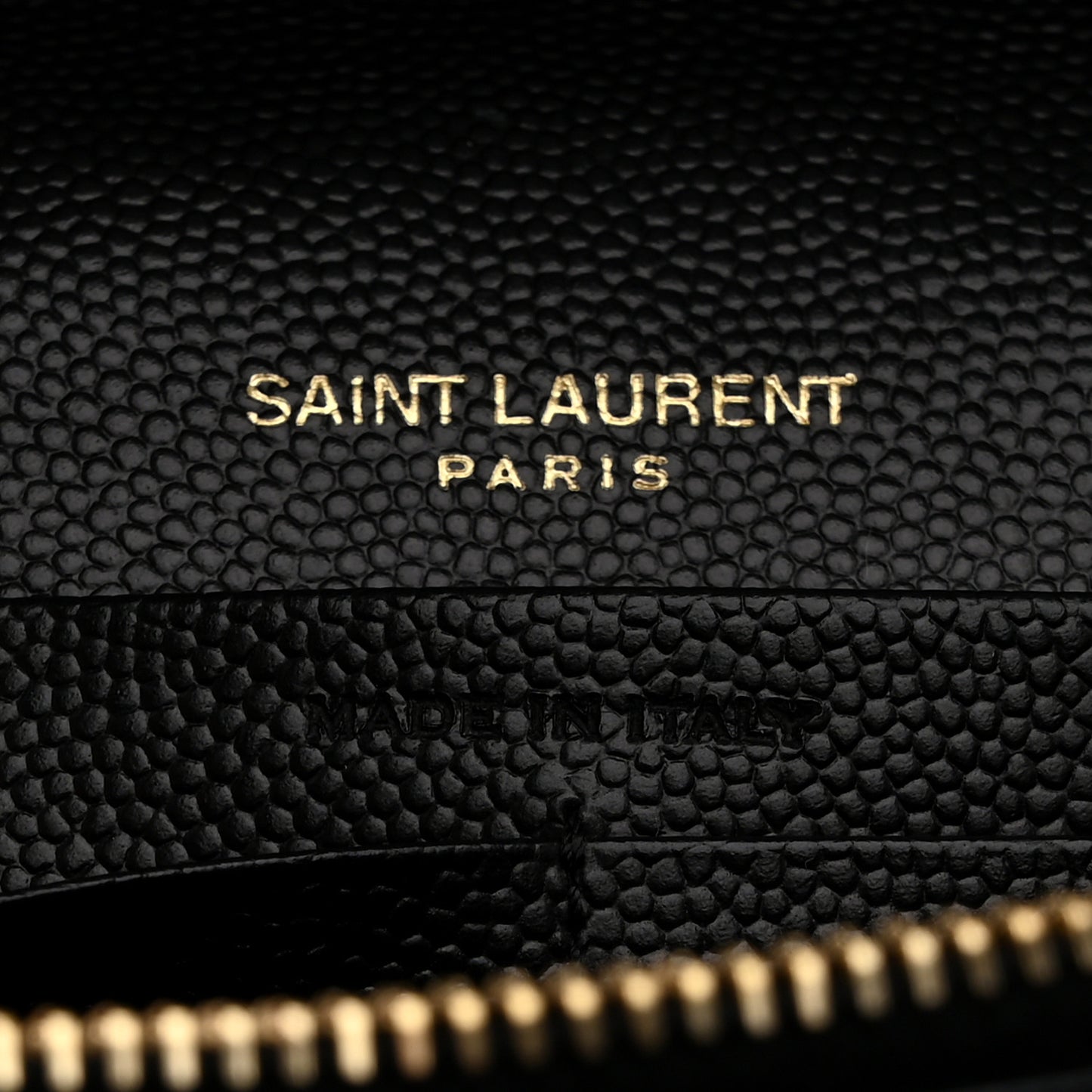 Grain De Poudre Matelasse Chevron Monogram Chain Wallet Black