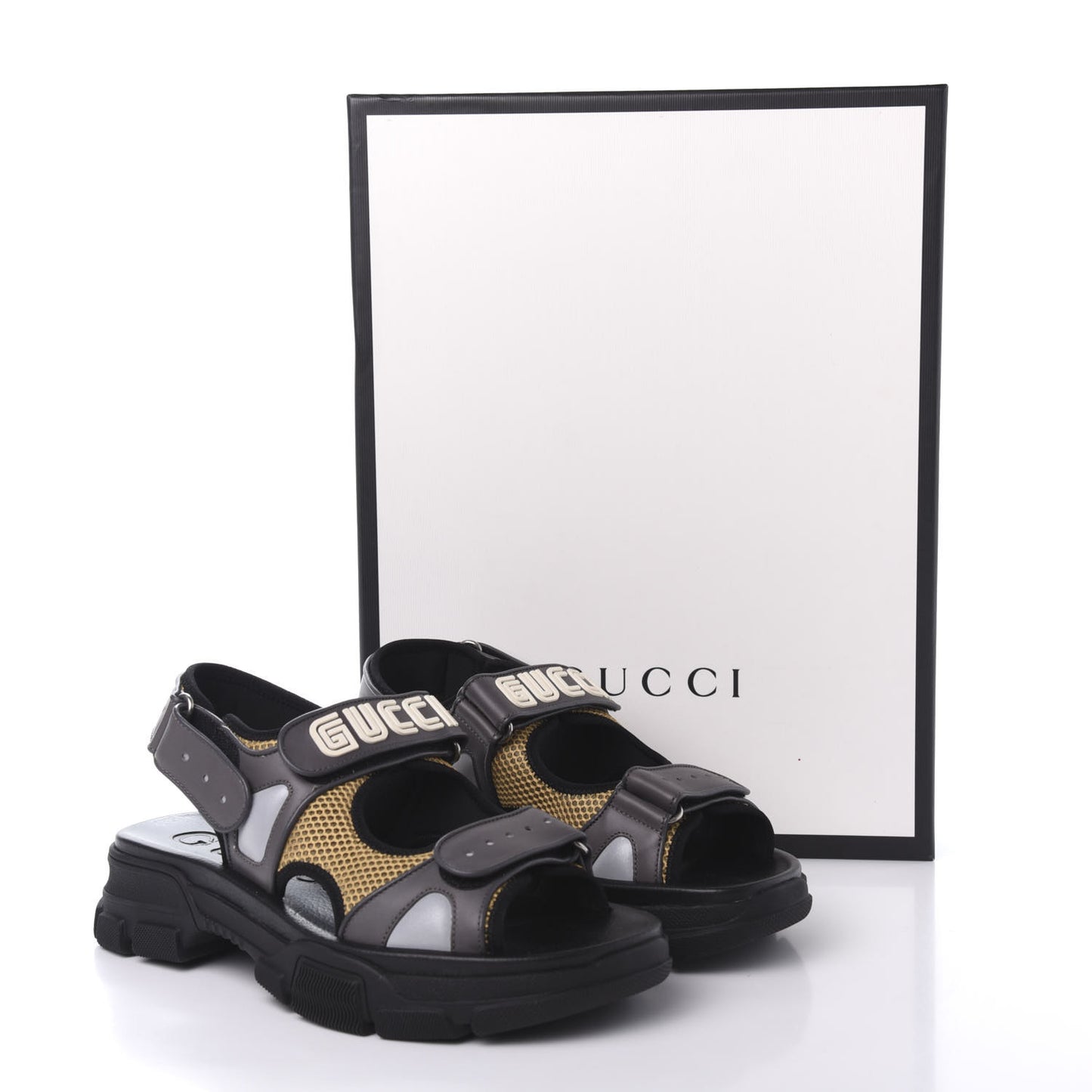 X SEGA Nappa Mesh Mens Aguru Sandals 8 Loess Black