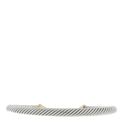 David Yurman Sterling Silver 14K Yellow Gold 5mm Cable Classics Bracelet 2 of 3